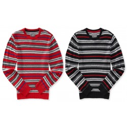 Sweater cuello redondo 2XL para jóvenes Aeropostale Multi-Stripe 