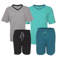 Pijama de verano para hombre listado 4XL Kotting