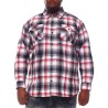 Avalanche - Camisa manga larga diseño gris/rojo  5XL