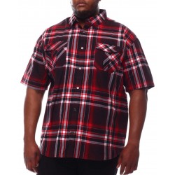 Avalanche - Camisa manga corta diseño negro/rojo 6XL