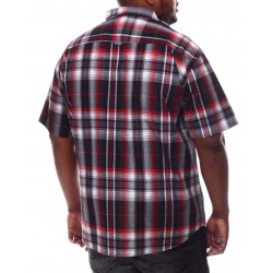 Avalanche - Camisa manga larga diseño negro/rojo/gris 6XL
