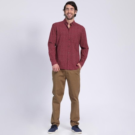 Kotting - Camisa manga larga oxford estampada 5XL