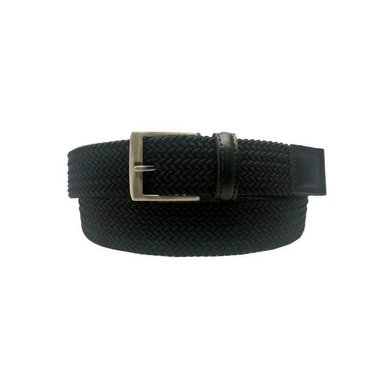 Cinturón elasticado trenzado negro (W44) 2XL