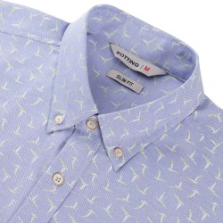 Kotting - Camisa manga larga oxford estampada 2XL